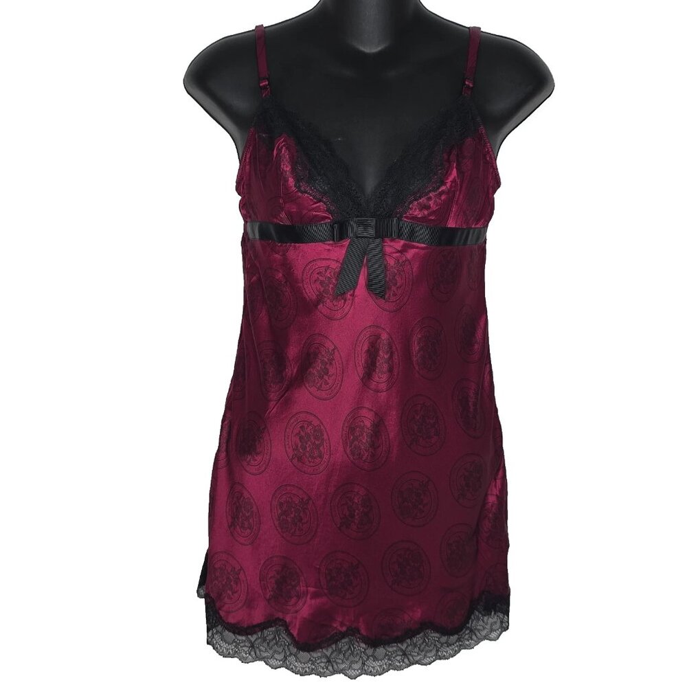 Very Sexy Victoria's Secret Slip Mini Dress Womens Small Red 100% Silk Nightgown